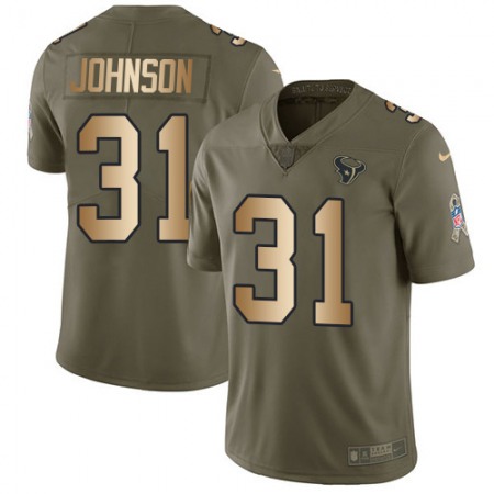 Nike Texans #31 David Johnson Olive/Gold Youth Stitched NFL Limited 2017 Salute To Service Jersey