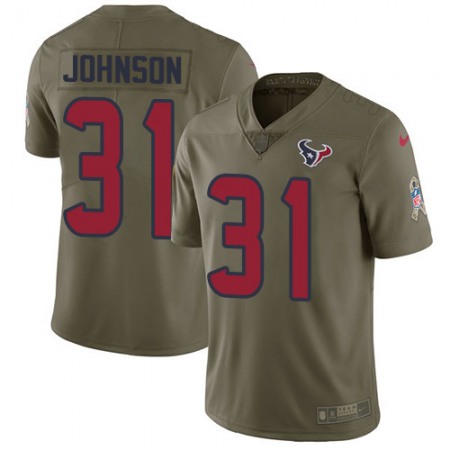 Nike Texans #31 David Johnson Olive Youth Stitched NFL Limited 2017 Salute To Service Jersey