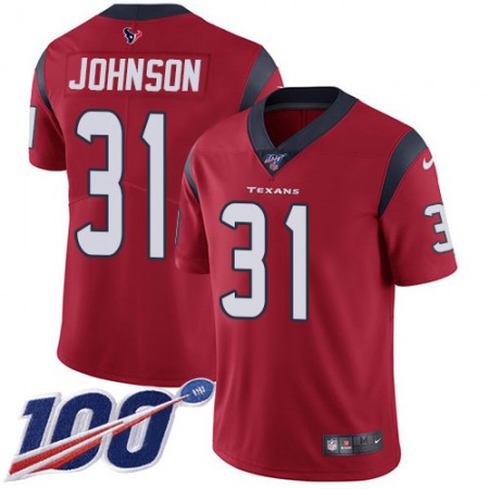 Nike Texans #31 David Johnson Red Alternate Youth Stitched NFL 100th Season Vapor Untouchable Limited Jersey