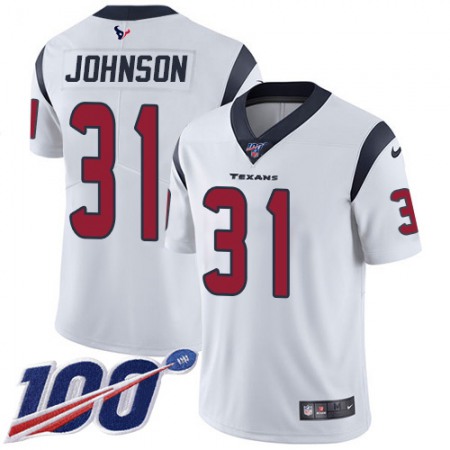 Nike Texans #31 David Johnson White Youth Stitched NFL 100th Season Vapor Untouchable Limited Jersey