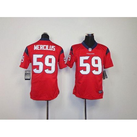 Nike Texans #59 Whitney Mercilus Red Alternate Youth Stitched NFL Elite Jersey