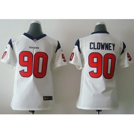 Nike Texans #90 Jadeveon Clowney White Youth Stitched NFL Elite Jersey