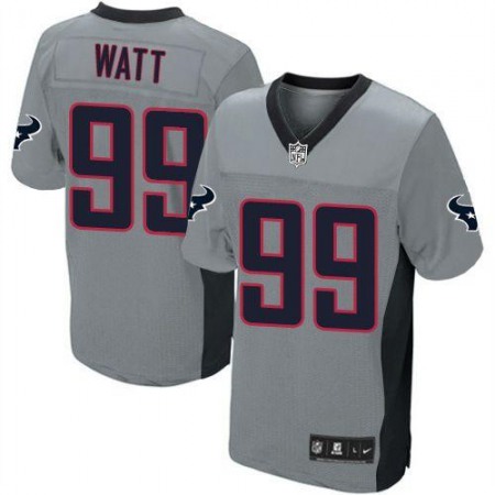 Nike Texans #99 J.J. Watt Grey Shadow Youth Stitched NFL Elite Jersey