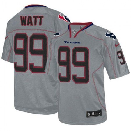 Nike Texans #99 J.J. Watt Lights Out Grey Youth Stitched NFL Elite Jersey