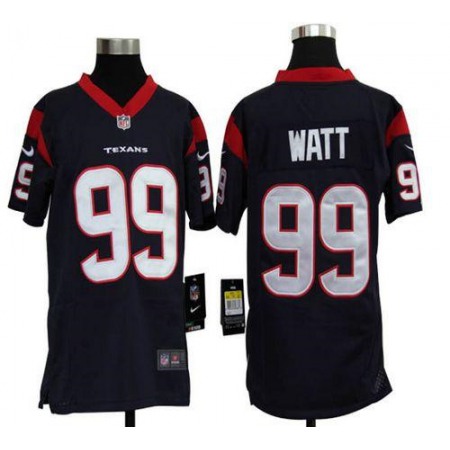 Nike Texans #99 J.J. Watt Navy Blue Team Color Youth Stitched NFL Elite Jersey