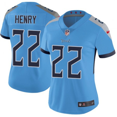 Nike Titans #22 Derrick Henry Light Blue Alternate Women's Stitched NFL Vapor Untouchable Limited Jersey