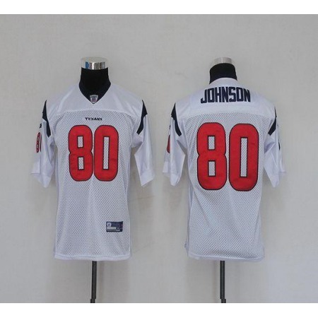 Texans #80 A.Johnson White Stitched Youth NFL Jersey