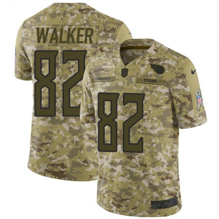 Nike Titans #82 Delanie Walker Camo Youth Stitched NFL Limited 2018 Salute to Service Jersey