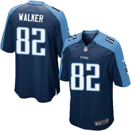 Nike Titans #82 Delanie Walker Navy Blue Team Color Youth Stitched NFL Elite Jersey