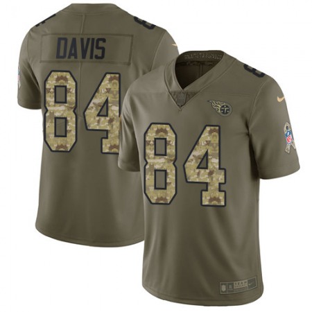 Nike Titans #84 Corey Davis Olive/Camo Youth Stitched NFL Limited 2017 Salute to Service Jersey