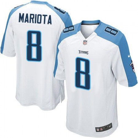 Nike Titans #8 Marcus Mariota White Youth Stitched NFL Elite Jersey