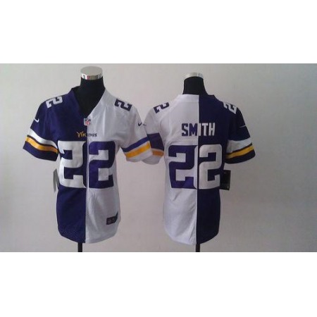 Nike Vikings #22 Harrison Smith Purple/White Women's Stitched NFL Elite Split Jersey