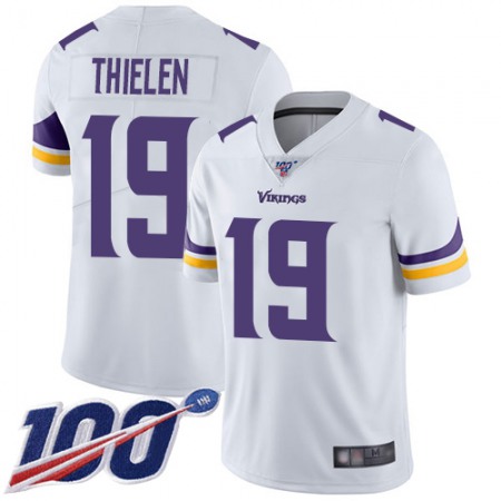 Nike Vikings #19 Adam Thielen White Youth Stitched NFL 100th Season Vapor Limited Jersey