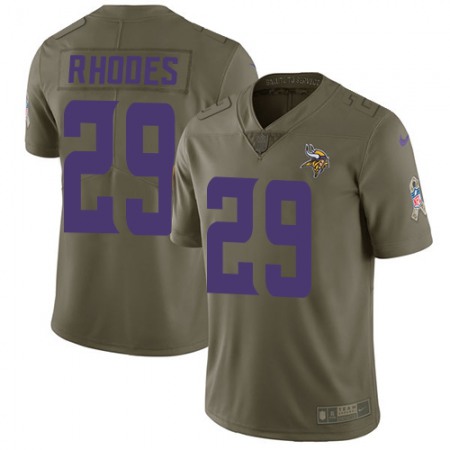 Nike Vikings #29 Xavier Rhodes Olive Youth Stitched NFL Limited 2017 Salute to Service Jersey