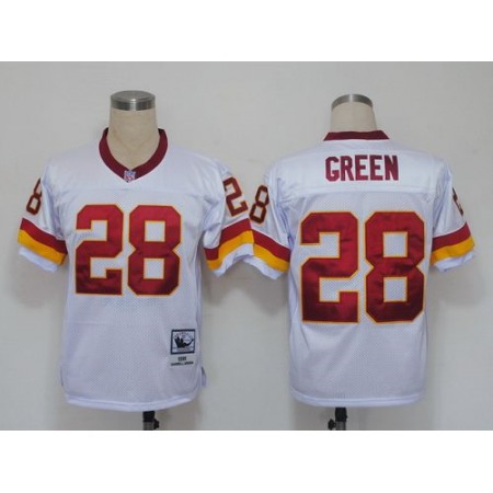Mitchell And Ness Nike Commanders #28 Darrell Green White Stitched NFL Jersey