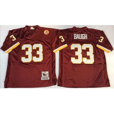 Mitchell And Ness Nike Commanders #33 Sammy Baugh Red Throwback Stitched NFL Jersey