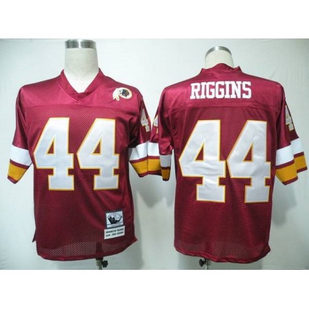 Mitchell and Ness Nike Commanders #44 John Riggins Red Stitched Throwback NFL Jersey