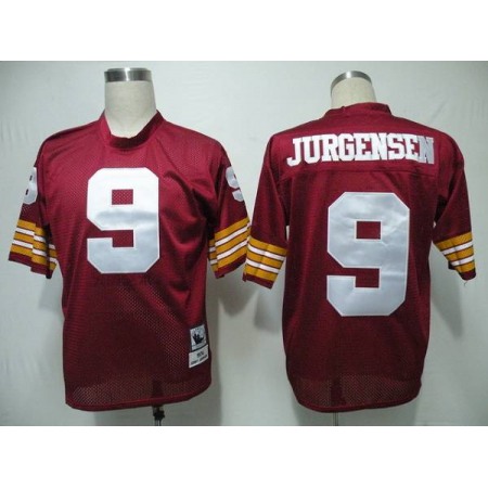 Mitchell and Ness Nike Commanders #9 Sonny Jurgensen Red Stitched Throwback NFL Jersey