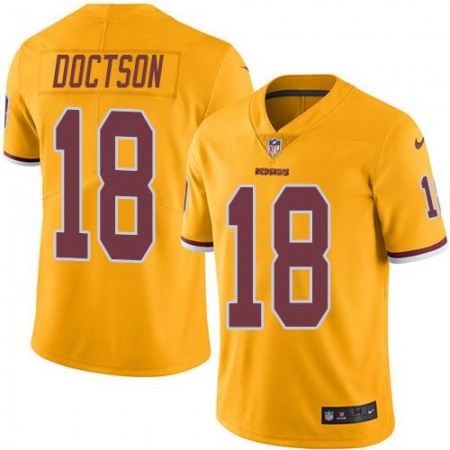 Nike Commanders #18 Josh Doctson Gold Men's Stitched NFL Limited Rush Jersey