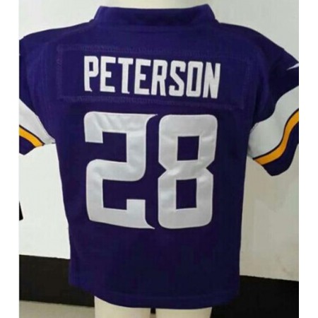 Toddler Nike Vikings #28 Adrian Peterson Purple Team Color Stitched NFL Elite Jersey