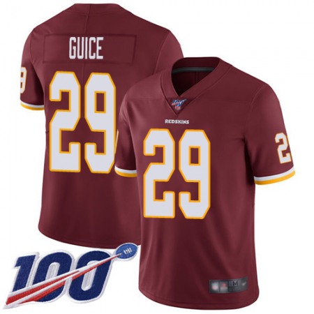 Nike Commanders #29 Derrius Guice Burgundy Red Team Color Men's Stitched NFL 100th Season Vapor Limited Jersey