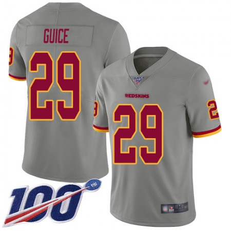 Nike Commanders #29 Derrius Guice Gray Men's Stitched NFL Limited Inverted Legend 100th Season Jersey