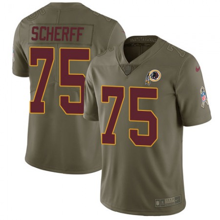Nike Commanders #75 Brandon Scherff Olive Men's Stitched NFL Limited 2017 Salute to Service Jersey