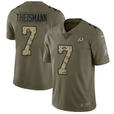 Nike Commanders #7 Joe Theismann Olive/Camo Men's Stitched NFL Limited 2017 Salute To Service Jersey