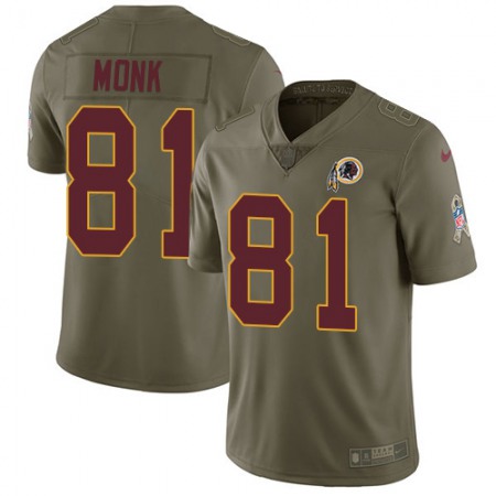 Nike Commanders #81 Art Monk Olive Men's Stitched NFL Limited 2017 Salute to Service Jersey