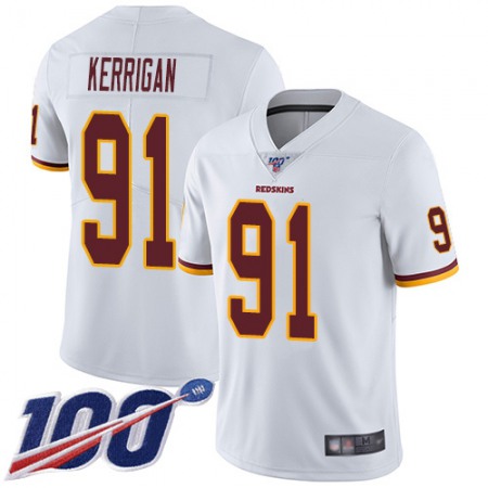 Nike Commanders #91 Ryan Kerrigan White Men's Stitched NFL 100th Season Vapor Limited Jersey