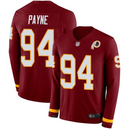 Nike Commanders #94 Da'Ron Payne Burgundy Red Team Color Men's Stitched NFL Limited Therma Long Sleeve Jersey