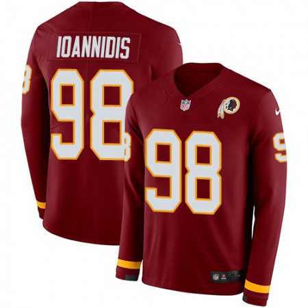 Nike Commanders #98 Matt Ioannidis Burgundy Red Team Color Men's Stitched NFL Limited Therma Long Sleeve Jersey