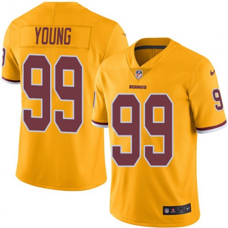 Nike Commanders #99 Chase Young Gold Men's Stitched NFL Limited Rush Jersey