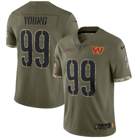 Washington Commanders #99 Chase Young Nike Men's 2022 Salute To Service Limited Jersey - Olive