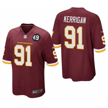 Washington Redskins #91 Ryan Kerrigan Men's Nike Burgundy Bobby Mitchell Uniform Patch NFL Game Jersey