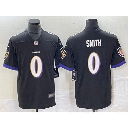 Men's Baltimore Ravens #0 Roquan Smith Black Vapor Untouchable Limited Football Jersey