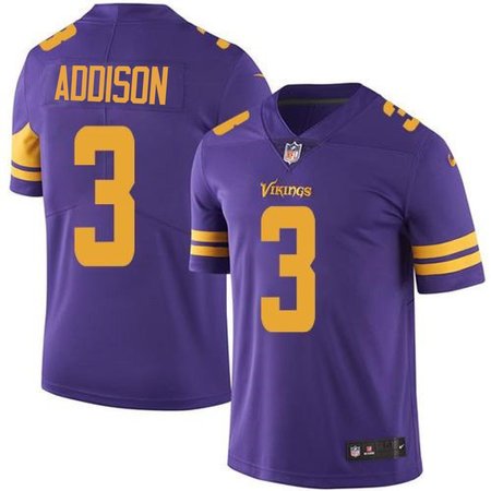 Men's Minnesota Vikings #3 Jordan Addison Nike Purple Alternate Player Limited Jersey