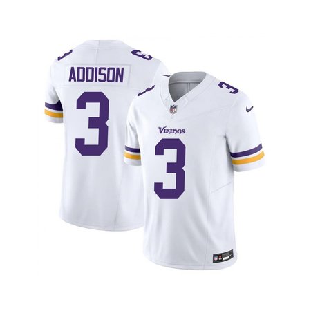Men's Minnesota Vikings #3 Jordan Addison Nike White Away Player Limited Jersey