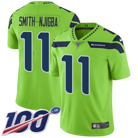 Nike Seahawks #11 Jaxon Smith-Njigba Green Men's Stitched NFL Limited Rush 100th Season Jersey