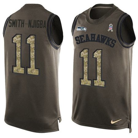 Nike Seahawks #11 Jaxon Smith-Njigba Green Men's Stitched NFL Limited Salute To Service Tank Top Jersey