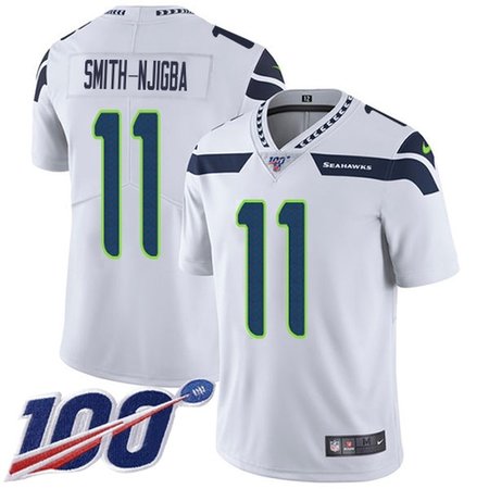 Nike Seahawks #11 Jaxon Smith-Njigba White Men's Stitched NFL 100th Season Vapor Untouchable Limited Jersey