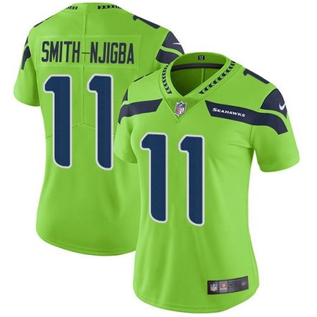 Nike Seahawks #11 Jaxon Smith-Njigba Green Women's Stitched NFL Limited Rush Jersey