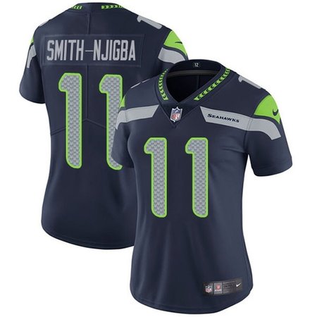 Nike Seahawks #11 Jaxon Smith-Njigba Steel Blue Team Color Women's Stitched NFL Vapor Untouchable Limited Jersey