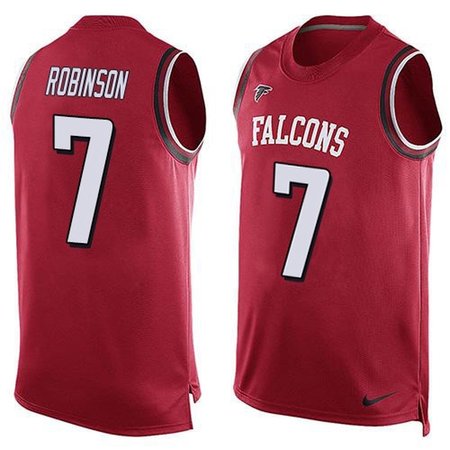 Nike Falcons #7 Bijan Robinson Red Team Color Men's Stitched NFL Limited Tank Top Jersey
