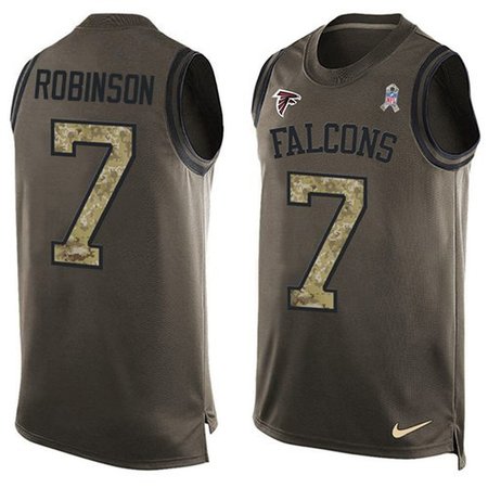 Nike Falcons #7 Bijan Robinson Green Men's Stitched NFL Limited Salute To Service Tank Top Jersey