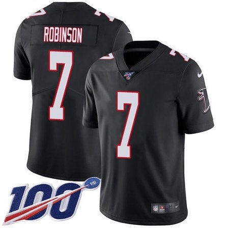 Nike Falcons #7 Bijan Robinson Black Alternate Men's Stitched NFL 100th Season Vapor Untouchable Limited Jersey