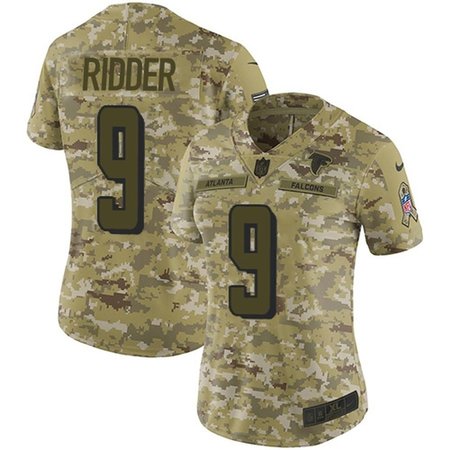 Nike Falcons #5 Desmond Ridder Camo Stitched Women's NFL Limited 2018 Salute To Service Jersey