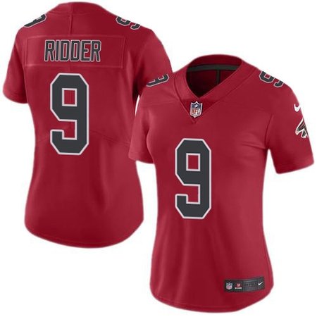 Nike Falcons #5 Desmond Ridder Red Stitched Women's NFL Limited Rush Jersey