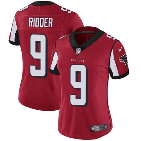 Nike Falcons #5 Desmond Ridder Red Team Color Stitched Women's NFL Vapor Untouchable Limited Jersey