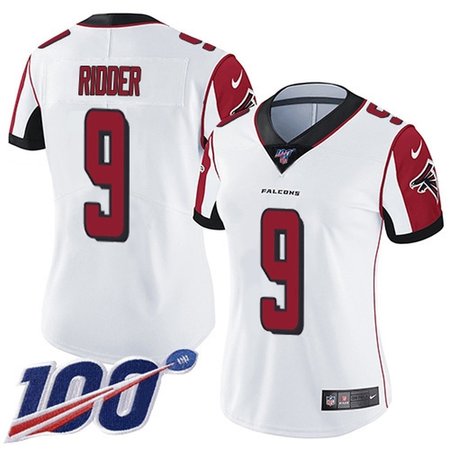 Nike Falcons #5 Desmond Ridder White Stitched Women's NFL 100th Season Vapor Untouchable Limited Jersey